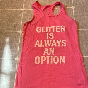 GRIP “Glitter Is Always An Option” Tank small pink